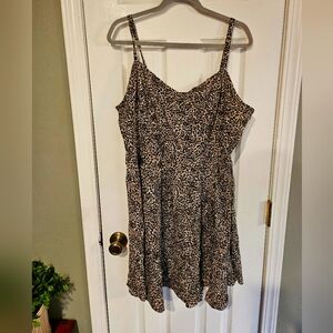 Animal print fit and flare dress